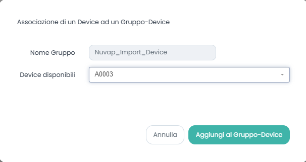 Conferma Aggiungi Device