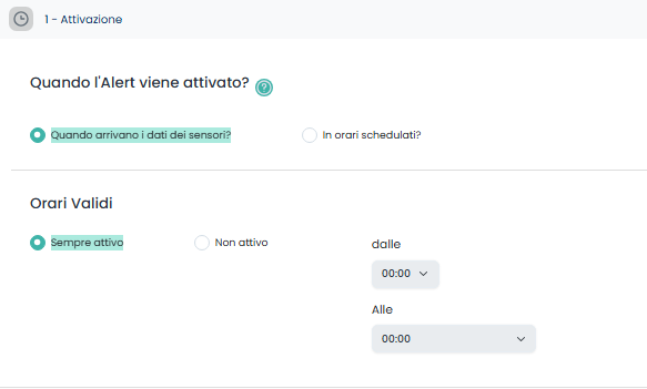 Alert Caso uso Attivazione