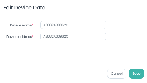 Modifica dati Device Nuvap