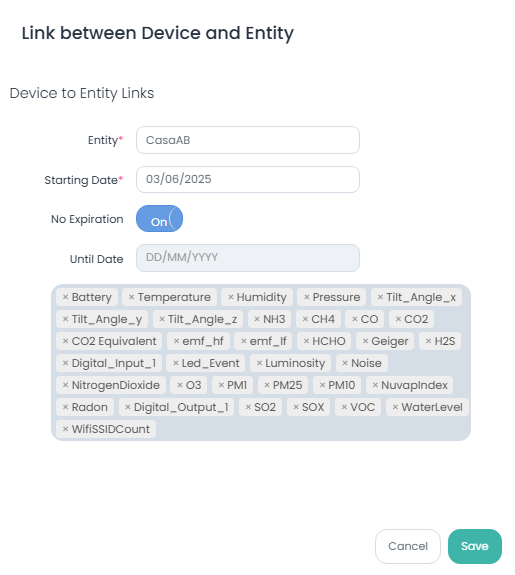 Modifica Relazione tra Nuvap ed Entità