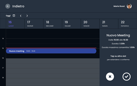 Booking Tablet Occupata prenotazione limite