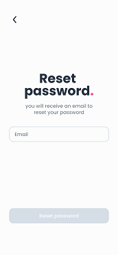 Mobile App reset password