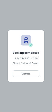 Mobile App booking complete