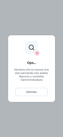 Mobile App Profilo errore generico