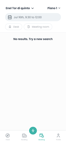 Mobile App Booking empty
