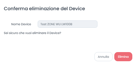 Conferma Eliminazione Device ZoneWU