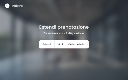 Booking Tablet Estendi prenotazione