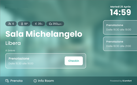 Booking Tablet Libera prenotazioni breve e prossime