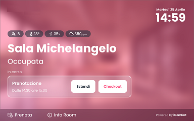 Booking Tablet Occupata prenotazioni in corso