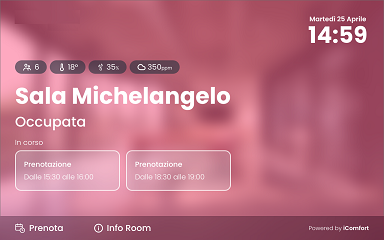 Booking Tablet Occupata prenotazioni prossime