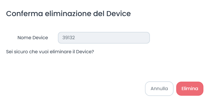 Conferma Eliminazione Oggetto Tracciabile