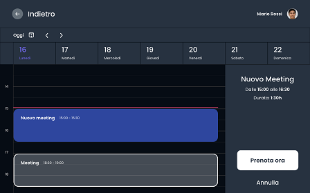 Booking Tablet Occupata prenotazione